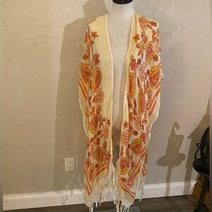 Woven heart Kimono/Coverup Sz M